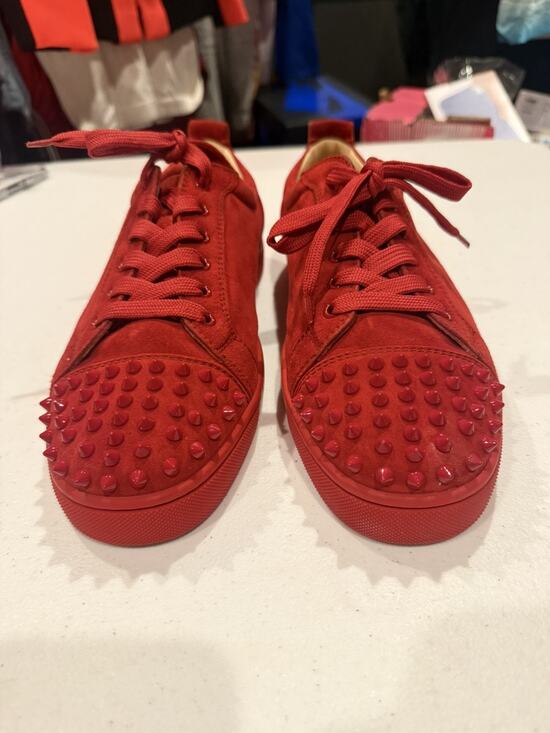 Christian Louboutin Louis Junior Spikes sneakers in Loubi red Sz 43.5 authentic main image 6